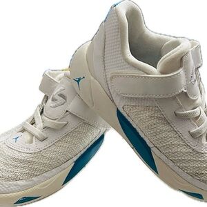 ✨Jordan Kids White and Teal Sneakers
